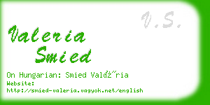 valeria smied business card